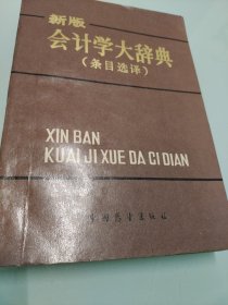 新版会计学大辞典 条目选译