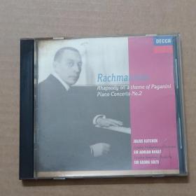 CD：拉赫曼尼诺夫 帕格尼尼主题狂想曲 第2号钢琴协奏曲 RACHMANINOV,RHAPSODY ON A THEME OF PAGANINI PIAND CONCERTO NO.2