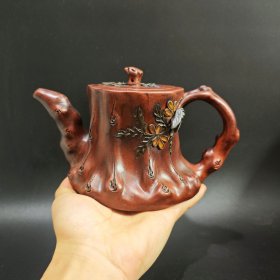 紫砂树桩壶