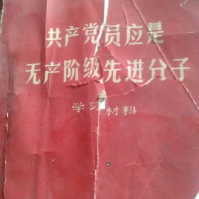 共产党员应该是无产阶级先进分子 题词照片完整