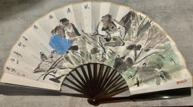 【保真】于立学，辽宁鞍山人,。中国美术家协会会员，陈钰铭水墨家园工作室画家，中国水墨画院专职画家 成扇 《荷香》