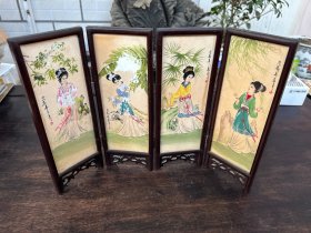 创会时期、 瓷板画小屏风
