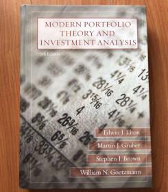 Modern Portfolio Theory and Investment Analysis（ 7th Edition）