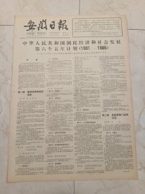 安徽日报1982年12月13日。中华人民共和国国民经济和社会发展第六个五年计划（1981一一1985）。