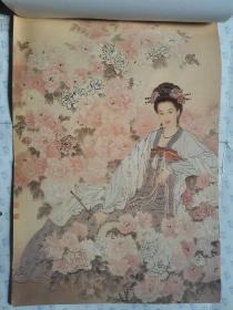 挂历单页小画:古代美人(6张)26X36.5CM.A77