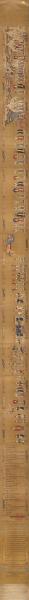 水陆画瑶池圣母仙女图（明 佚名）。纸本大小34.17*688.92厘米。宣纸艺术微喷复制。