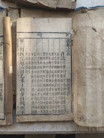 光绪大开本木刻～奎壁书经，四本六卷全，有轻微虫蛀，保真包老品如图，24.5/14.5厘米