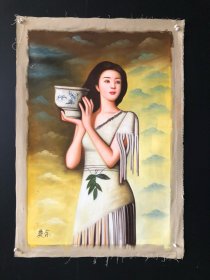 【楚余】人物，纯手绘油画，
