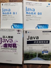 Java核心技术 卷一 卷二、深入理解Java虚拟机、JAVA并发编程实战（4本合售）