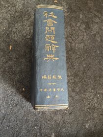 社会问题词典（全一册）1929年
