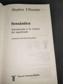 Semántica  Introducción a la ciencia del significado  西班牙文 以图为准