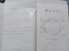 甲2-1968年油印 青岛医学院《眼科学讲义》16开