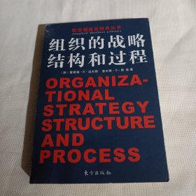 组织的战略、结构和过程C620---小16开8.5品，内页书脊底端有点水印