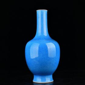《精品放漏》雍正宝石蓝胆瓶——清代瓷器收藏