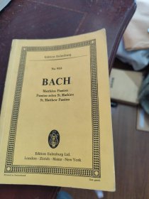 老乐谱 英文原版 Edition Eulenburg(尤伦堡版) No.953 BACH