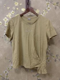 老款 棕黄色 个性 短袖圆领T恤衫 L码 衣长55CM 胸围47CM