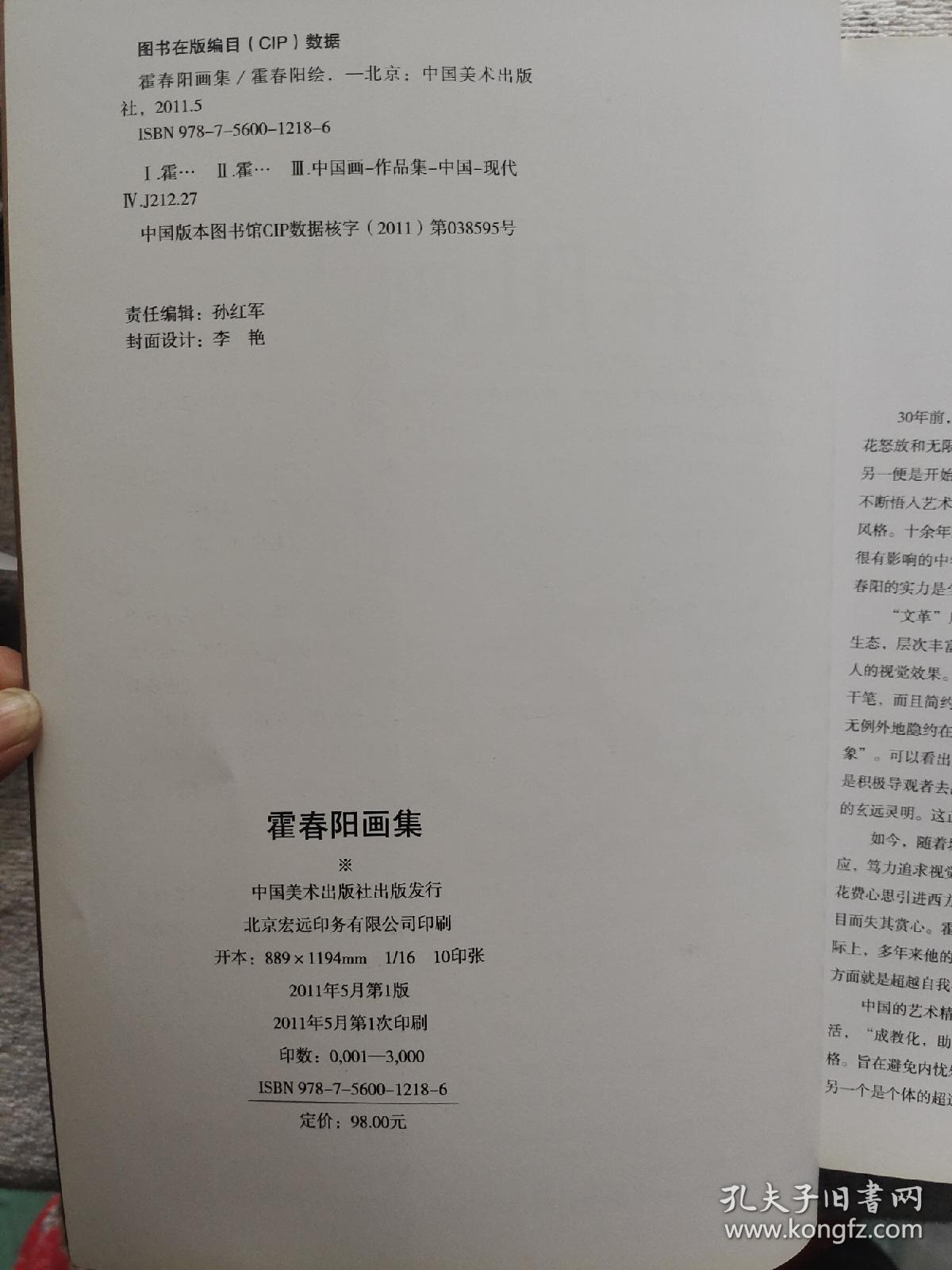 中国名家画集系列《霍春阳》画集珍藏版