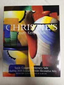 佳士得 2002年 Susie Cooper 百年纪念 包含20世纪英国装饰艺术 瓷器 银器 银饰 陈设 艺术品 工艺品 画册图册 拍卖专场图录