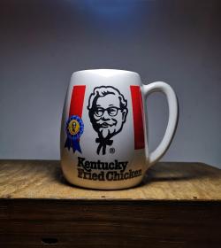 肯德基陶瓷水杯 70年代 肯德基爷爷 上校爷爷头像马克杯咖啡杯随手杯