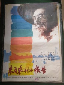 【来自农村的报告】(1984)——电影院库存全开(一开)电影海报，中央新闻纪录电影制片厂摄制，中国电影发行放映公司发行彩色纪录片《来自农村的报告》，编导：王映东——更多藏品请进店选购选拍！【D24-03】