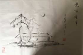 纯手绘山水画