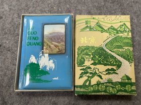 1987年北京笔记本，带原盒，32开150页，封面卡片可变图案