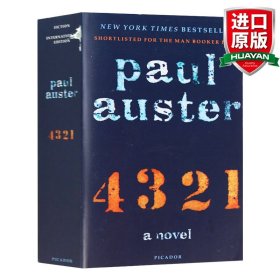 保罗·奥斯特：4 3 2 1（2017布克奖长名单） 英文原版 4321 Paul Auster Picador Paper