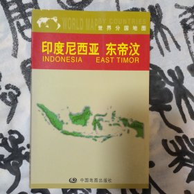 世界分国地图 印度尼西亚 东帝汶