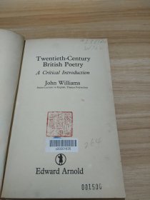 Twentieth-Century British Poetry--二十世纪英文诗歌（英文原版）馆藏