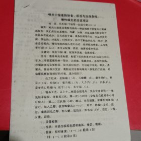 咽炎口服液的制备，质控与治疗急性、慢性咽炎的疗效观定油印本