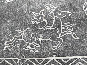 清拓洛阳汉画像石一张，少见！有2方收藏印，低价出