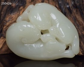 珍藏清代和田玉双欢