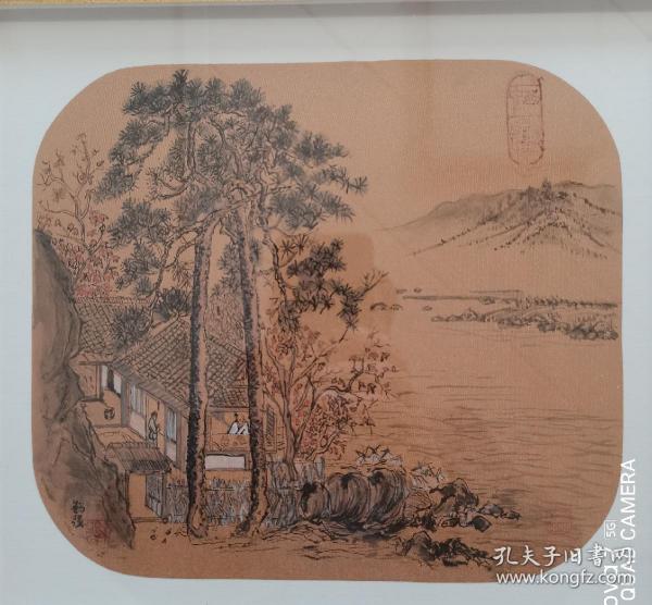 宋画（临摹）用泥金纸绘画