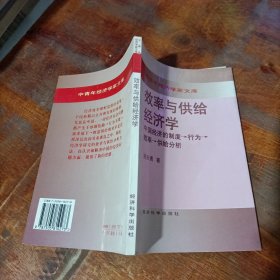效率与供给经济学:中国经济的制度→行为→效率→供给分析.