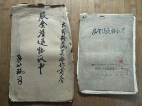 ●老重庆史料《股金清退协议书》市中区大同路蔬菜合作商店【1963年12月6日16开15页】！