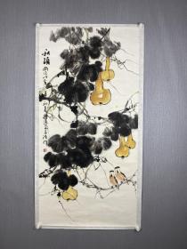 董希源竖幅花鸟