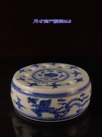旧藏明宣德青花香熏，全品，保存完整，成色如图
