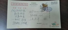 八一電影制片廠故事片導(dǎo)演趙繼烈陸伯炎署名明信片