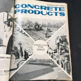 CONCRETE PRODUCTS VOL.65  NOS.1-12 JAN.-DEC. 1962   混凝土制品 月刊合订本 英文版