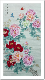 工笔花鸟，《花开富贵》