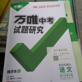 2024版万唯中考语文（试题研究）精讲本