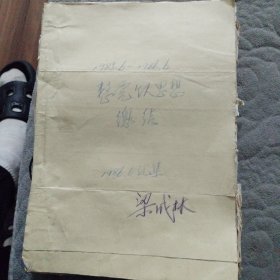 梁成林。書寫。整黨個人思想總結(jié)。。整黨學(xué)習(xí)對照檢查初稿。合訂一本。
