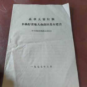 高举大寨红旗多快好省地大办农田基本建设