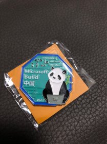 全新Microsoft build 中国 2023熊猫款徽章 正品 官方
