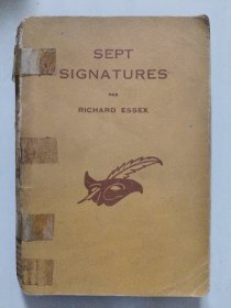 SEPT SIGNATURES [法文原版 1947 扉页有“冰青藏书”朱印 以及徐志仁(Siu Tche Jen) 的中英文朱印 】徐译过 加缪的《 鼠疫》