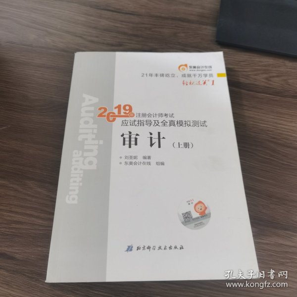 注会会计职称2019教材辅导东奥2019年轻松过关一《2019年注册会计师考试应试指导及全真模拟测试》审计（上下册）