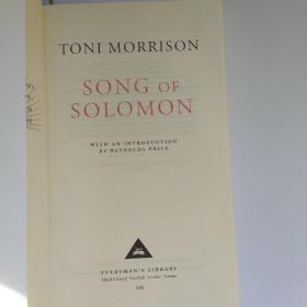 Song of Solomon 所罗门之歌 英文原版 实物拍摄 正品 九五品