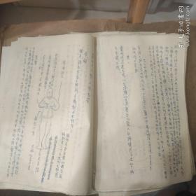 疑似陈金鳌转抄陈鑫太极拳图画讲义手抄本四册（一共166页）