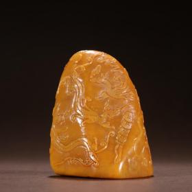田黄石龙纹印章