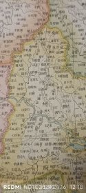 清末 彩色石印地图 福建图 福州 47*34cm 8成